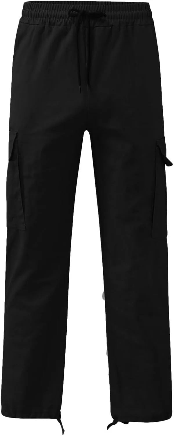 Men's Cargo Pants Straight Leg Joggers Lightweight Hiking Pants Outdoor Fashion Streetwear Trousers with Pockets