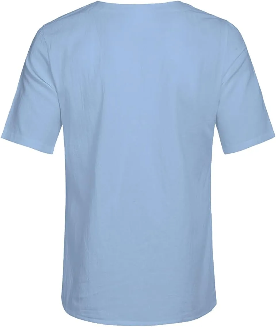 Men's Henley Shirts V-Neck Lace-Up Medieval Beach Resorts Retro Shirt