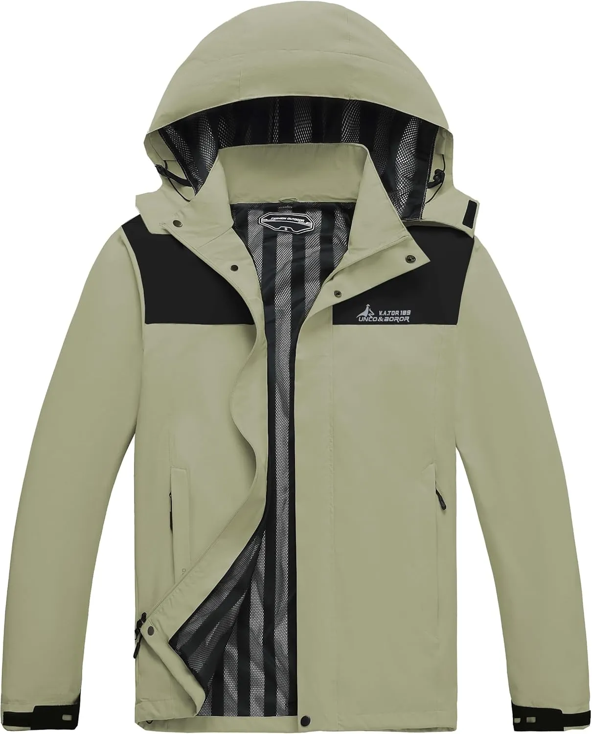 Mens Lightweight Waterproof Hooded Rain Jackets Casual Fall Spring Big and Tall Jacket Raincoat Windbreaker Outdoor Gear