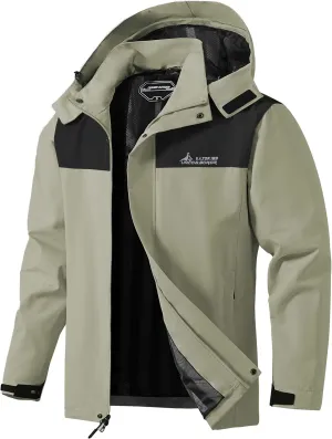 Mens Lightweight Waterproof Hooded Rain Jackets Casual Fall Spring Big and Tall Jacket Raincoat Windbreaker Outdoor Gear