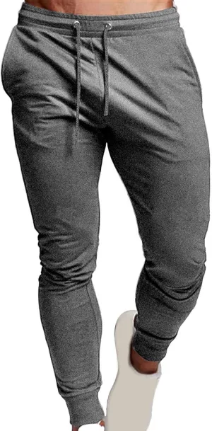 Men's Sport Pant Outdoor Workout Gym Training Jogger Trousers Slim Fit Breathable Drawstring Tapered Pant with Pocket