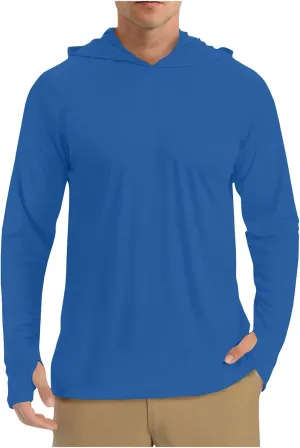 Men's Sunscreen Is Lightweight Breathable Solid Color Long Sleeve Hooded Blouse2024 Mens Big and Tall Clothes