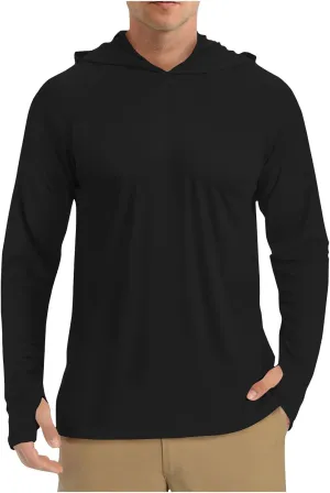Men's Sunscreen Is Lightweight Breathable Solid Color Long Sleeve Hooded Blouse2024 Mens Big and Tall Clothes