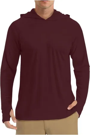 Men's Sunscreen Is Lightweight Breathable Solid Color Long Sleeve Hooded Blouse2024 Mens Big and Tall Clothes