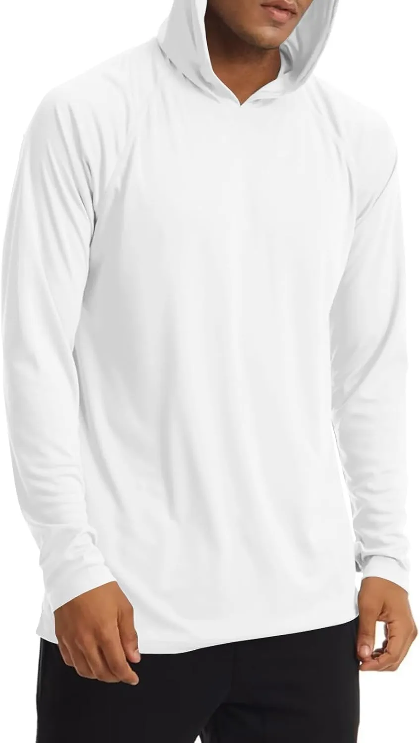Men's Sunscreen Is Lightweight Breathable Solid Color Long Sleeve Hooded Blouse2024 Mens Big and Tall Clothes