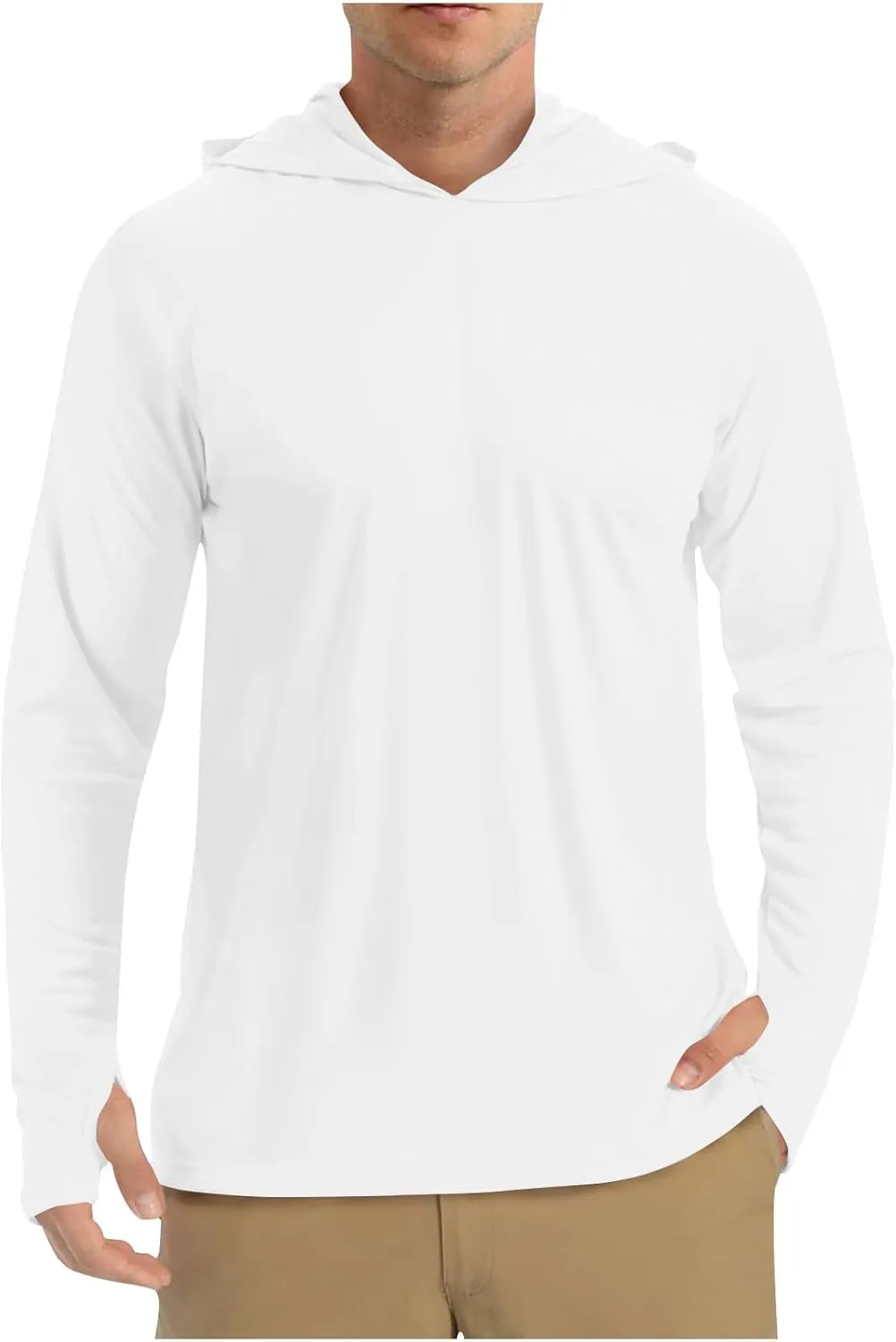 Men's Sunscreen Is Lightweight Breathable Solid Color Long Sleeve Hooded Blouse2024 Mens Big and Tall Clothes