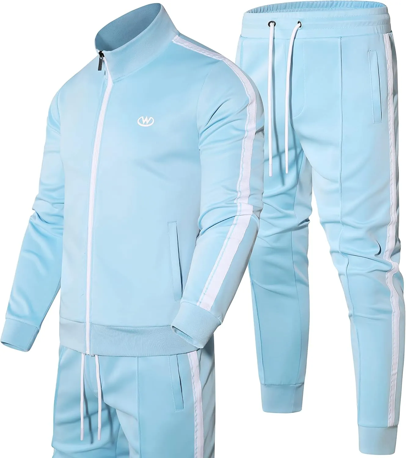 Men's Tracksuits Set Long Sleeve Causal Full Zip Running Sports Sweatsuit for Men 2 Piece Outfits