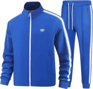 Men's Tracksuits Set Long Sleeve Causal Full Zip Running Sports Sweatsuit for Men 2 Piece Outfits