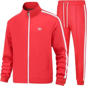 Men's Tracksuits Set Long Sleeve Causal Full Zip Running Sports Sweatsuit for Men 2 Piece Outfits