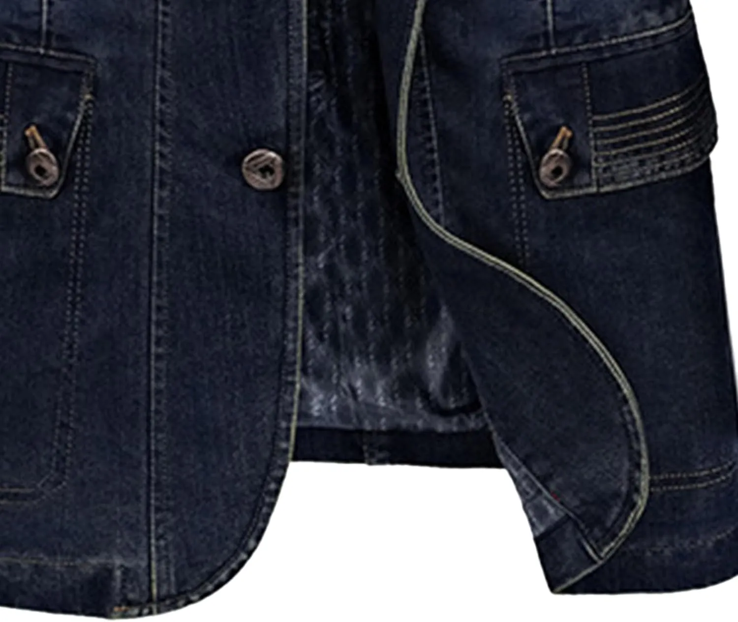 Mens Two Button Denim Suit Jacket Slim Fit Autumn Blazer Sport Coat Lapel Vintage Jean Suits Jackets