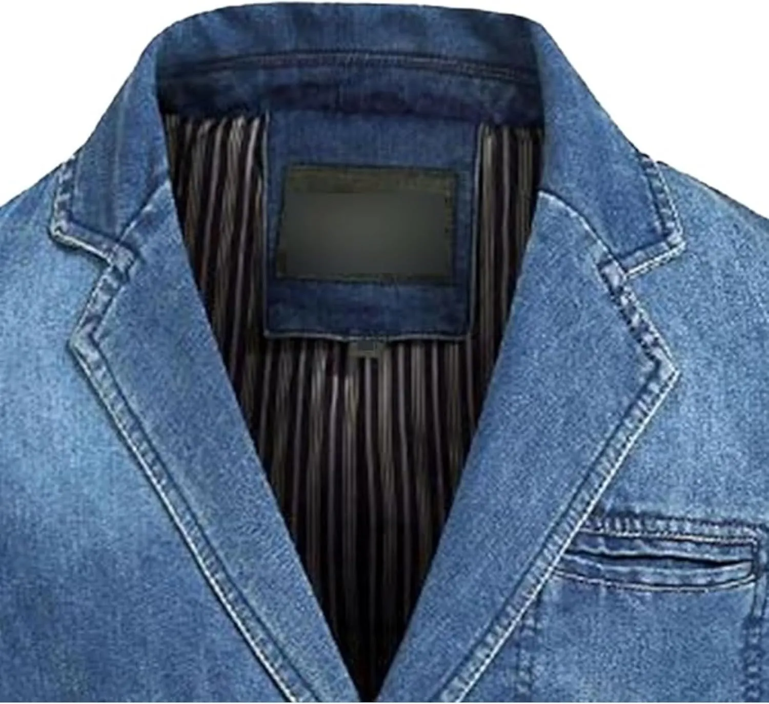 Mens Two Button Denim Suit Jacket Slim Fit Autumn Blazer Sport Coat Lapel Vintage Jean Suits Jackets