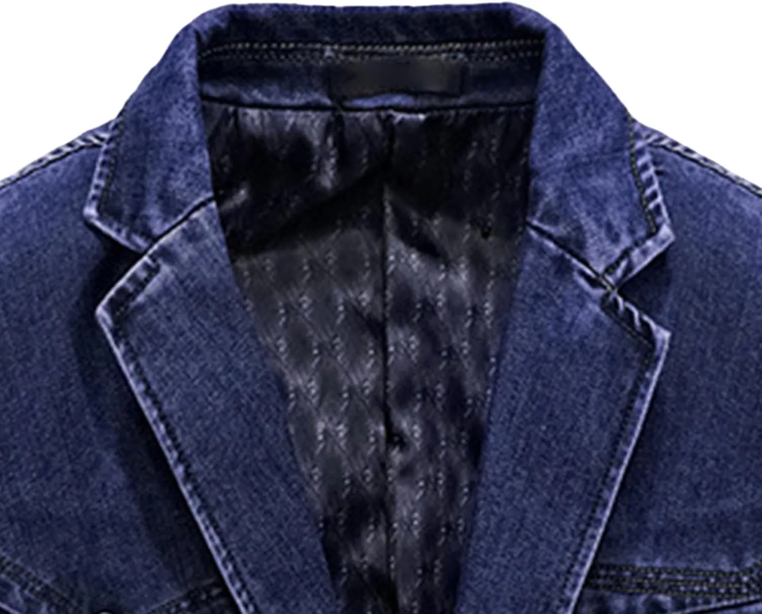Mens Two Button Denim Suit Jacket Slim Fit Autumn Blazer Sport Coat Lapel Vintage Jean Suits Jackets
