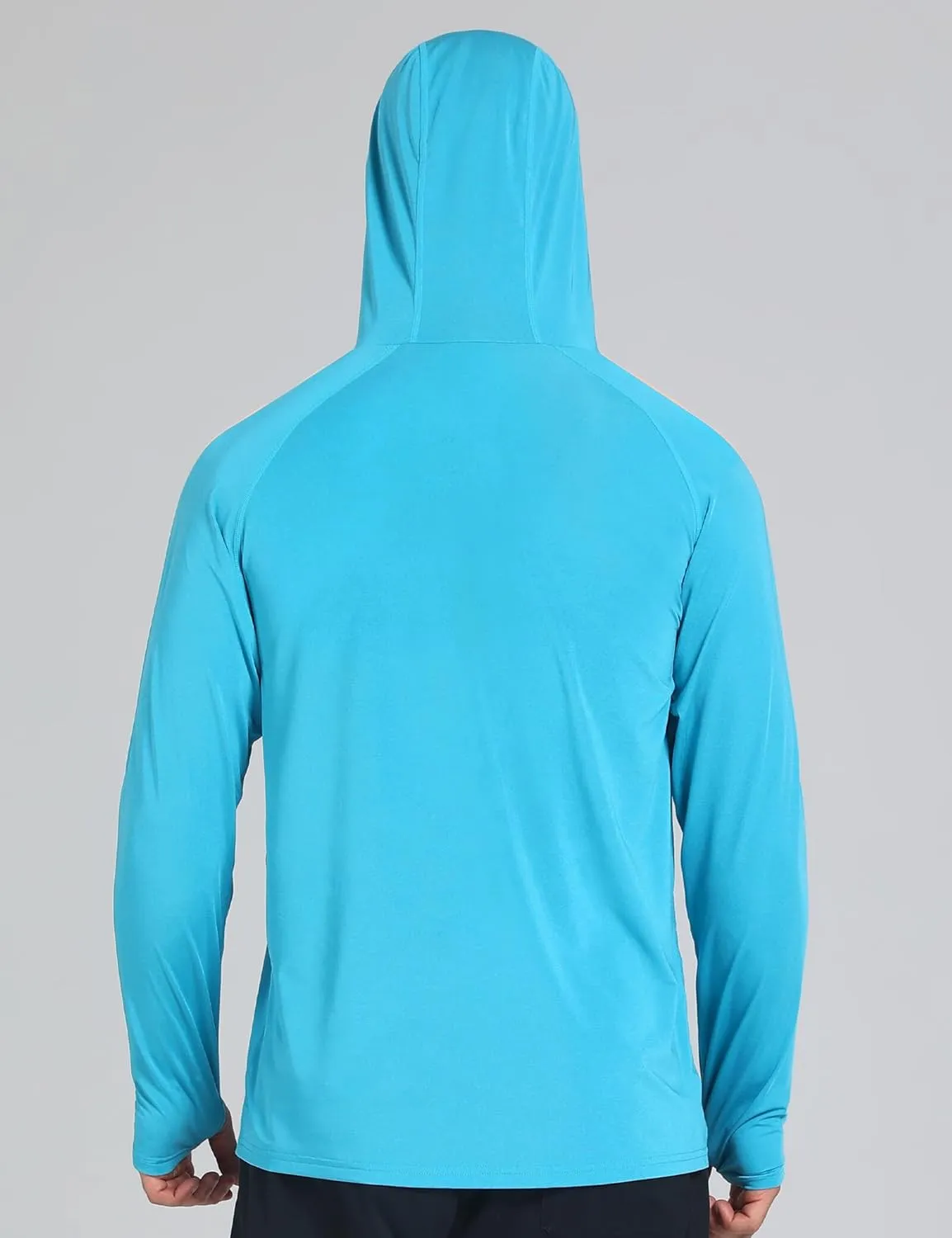 Men's UPF 50  Sun Protection Hoodie Shirts UV SPF Long Sleeve Rash Guard Fishing Swim Shirts Quick Dry