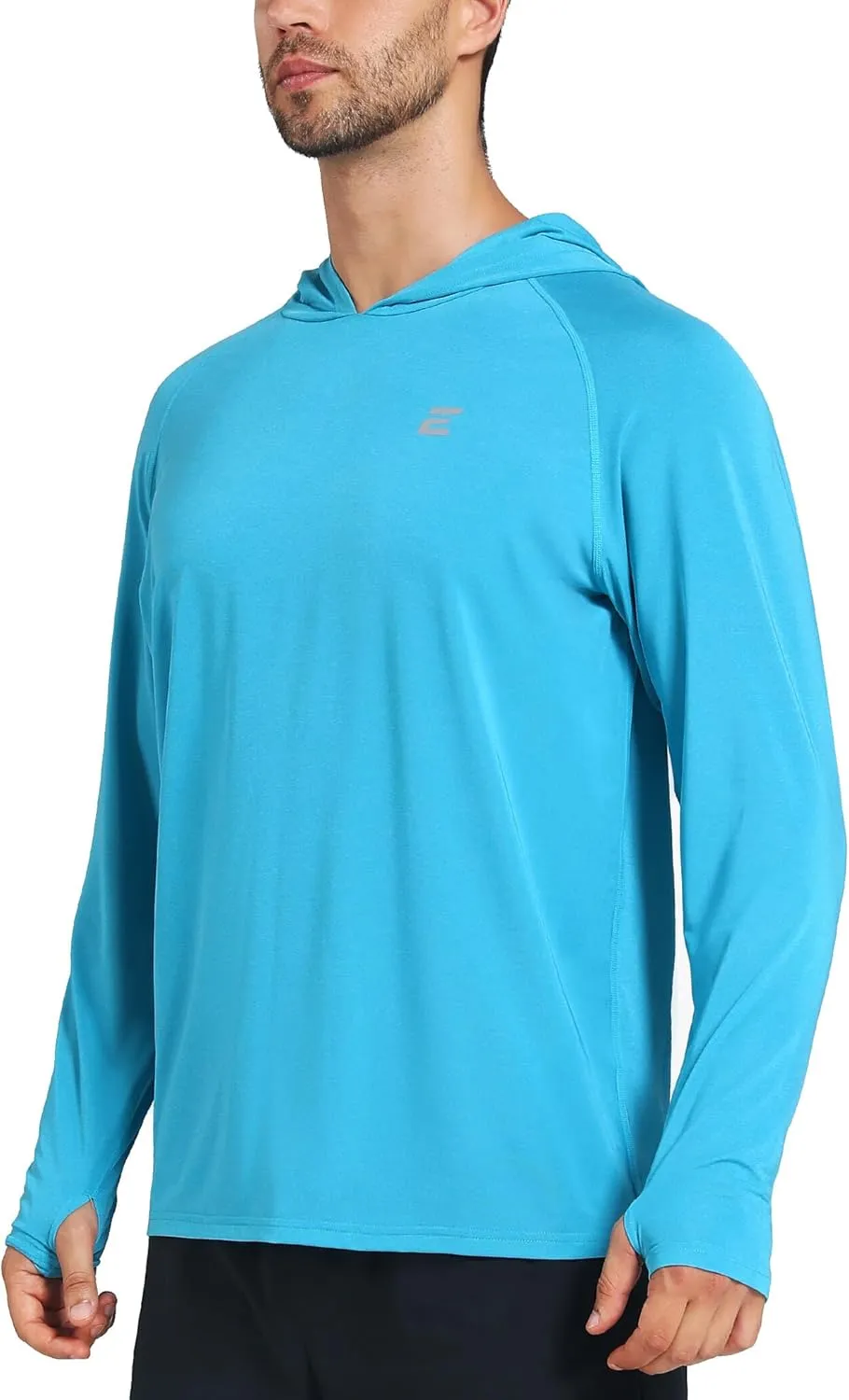 Men's UPF 50  Sun Protection Hoodie Shirts UV SPF Long Sleeve Rash Guard Fishing Swim Shirts Quick Dry