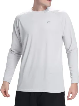 Men's UPF 50  Sun Protection Shirts UV SPF Long Sleeve Rash Guard Fishing Swim Shirt Quick Dry