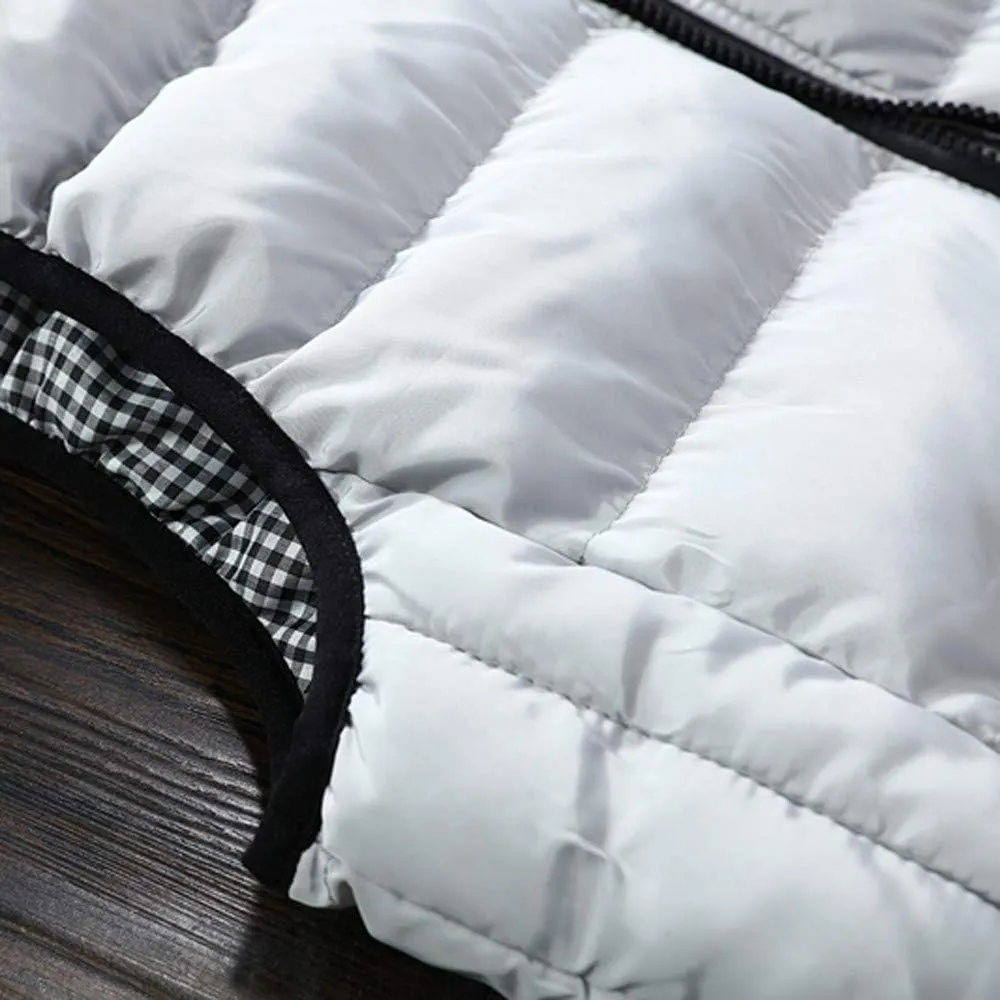 Mens Winter Coats Men Autumn Coat Padded Cotton Vest Warm Hooded Thick Vest Tops Jacket Jackets