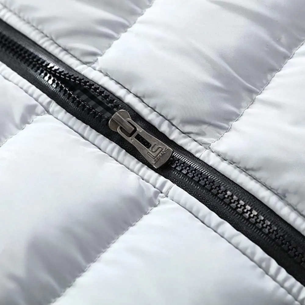 Mens Winter Coats Men Autumn Coat Padded Cotton Vest Warm Hooded Thick Vest Tops Jacket Jackets