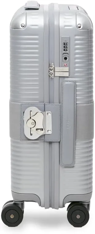Milano Bank Zip 55, Durable and Luxurious Luggage, 4-wheel Spinner for Smooth Travel, Integrated TSA Lock, Stable and Easy Grip Handles, Glacier Gray, Carry-On 22-Inch