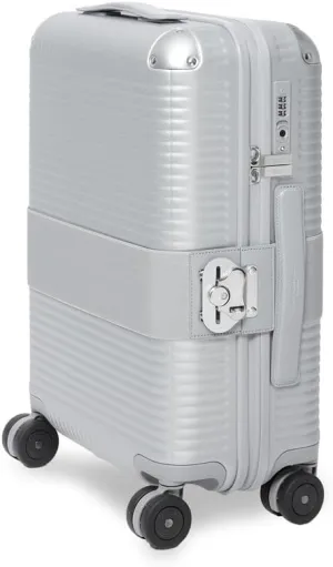 Milano Bank Zip 55, Durable and Luxurious Luggage, 4-wheel Spinner for Smooth Travel, Integrated TSA Lock, Stable and Easy Grip Handles, Glacier Gray, Carry-On 22-Inch