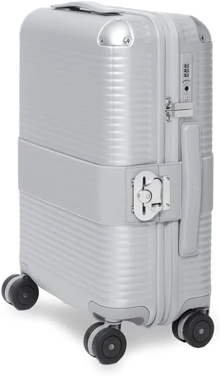 Milano Bank Zip 55, Durable and Luxurious Luggage, 4-wheel Spinner for Smooth Travel, Integrated TSA Lock, Stable and Easy Grip Handles, Glacier Gray, Carry-On 22-Inch