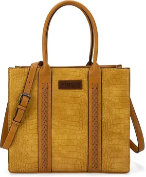 Montana West  Wrangler Purse for Women Large Work Tote Bags with Strap Vintage Top-Handle Handbags