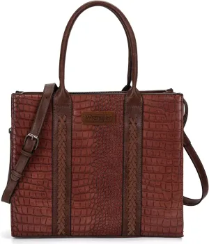 Montana West  Wrangler Purse for Women Large Work Tote Bags with Strap Vintage Top-Handle Handbags