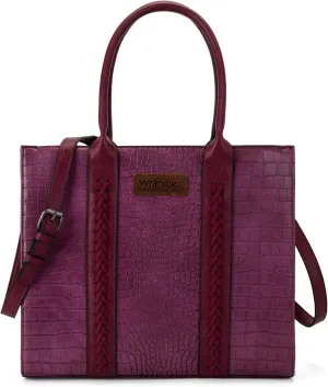 Montana West  Wrangler Purse for Women Large Work Tote Bags with Strap Vintage Top-Handle Handbags