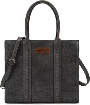 Montana West  Wrangler Purse for Women Large Work Tote Bags with Strap Vintage Top-Handle Handbags
