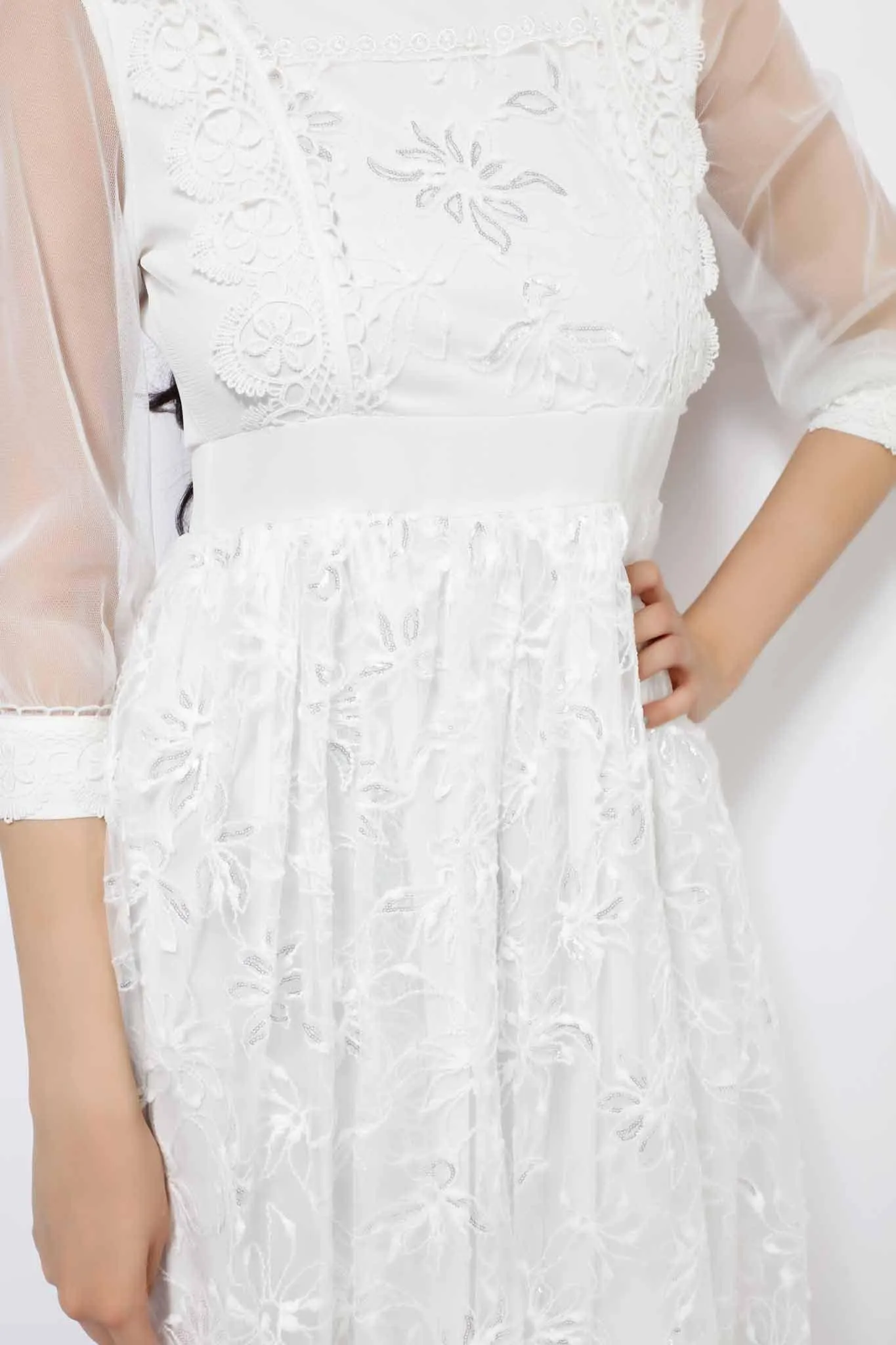 MR SEQUINS LACE MIDI DRESS 2-3450MIS