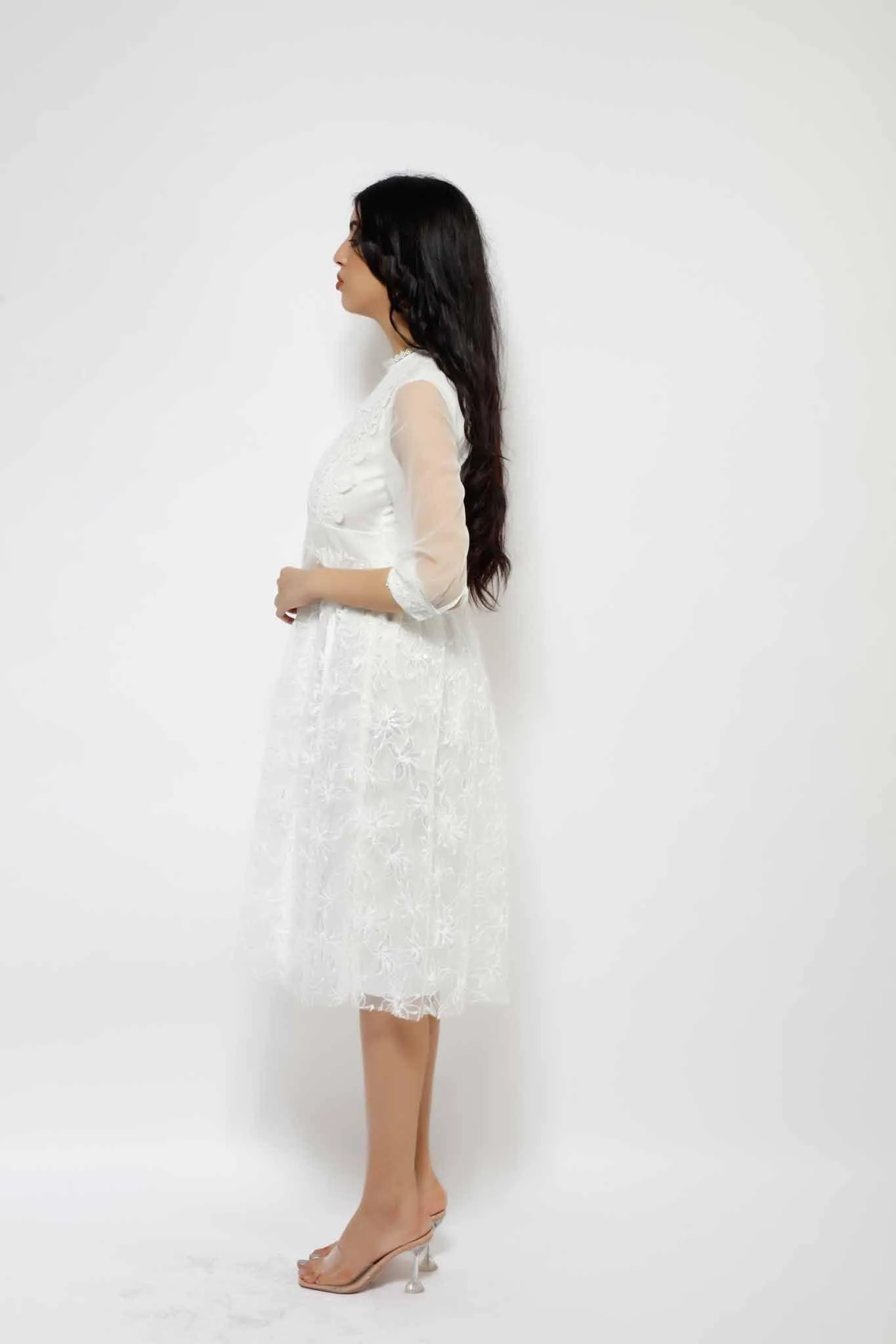 MR SEQUINS LACE MIDI DRESS 2-3450MIS