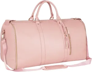 Multipurpose Travel Organizers Bag Convertible Garment Bag Large Capacity PU 1eather Suitcase Suit Bag