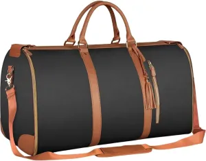 Multipurpose Travel Organizers Bag Convertible Garment Bag Large Capacity PU 1eather Suitcase Suit Bag