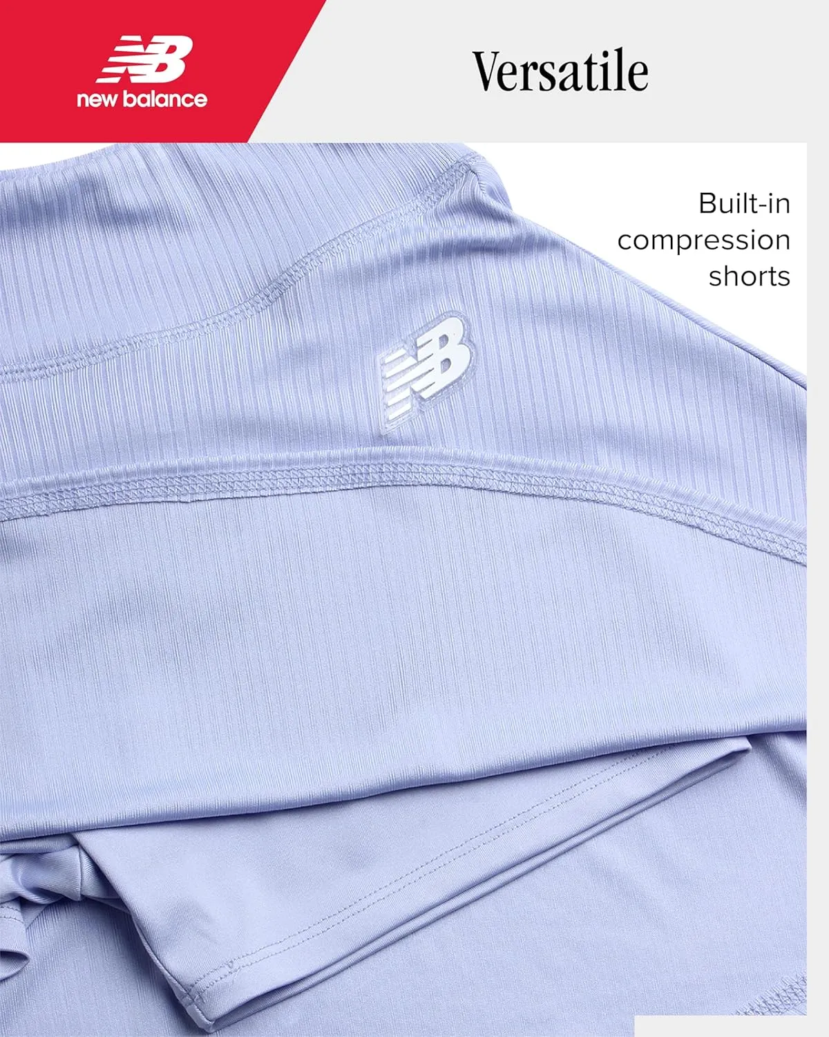 New Balance Girls' Active Skirt Set - 2 Piece Performance Short Sleeve T-Shirt and Athletic Skort for Girls (Sizes: 7-12)