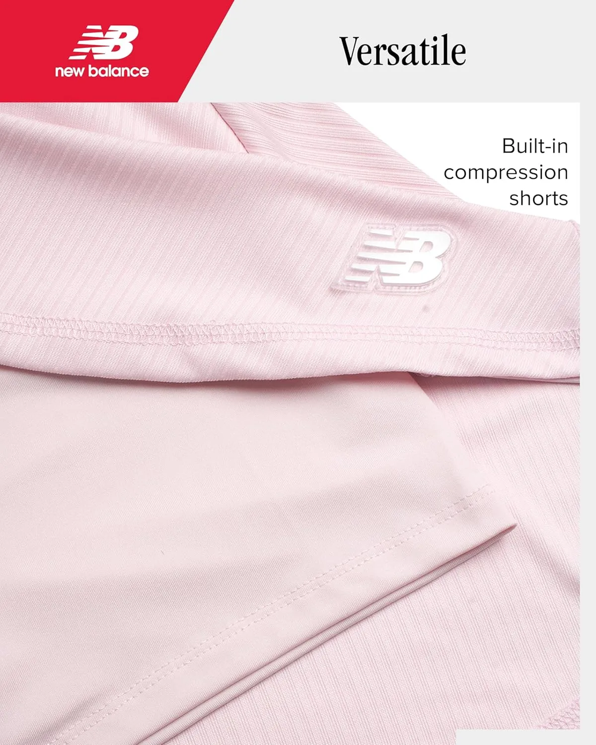 New Balance Girls' Skirt Set - 2 Piece Performance Short Sleeve T-Shirt and Skort (Size: 7-16)