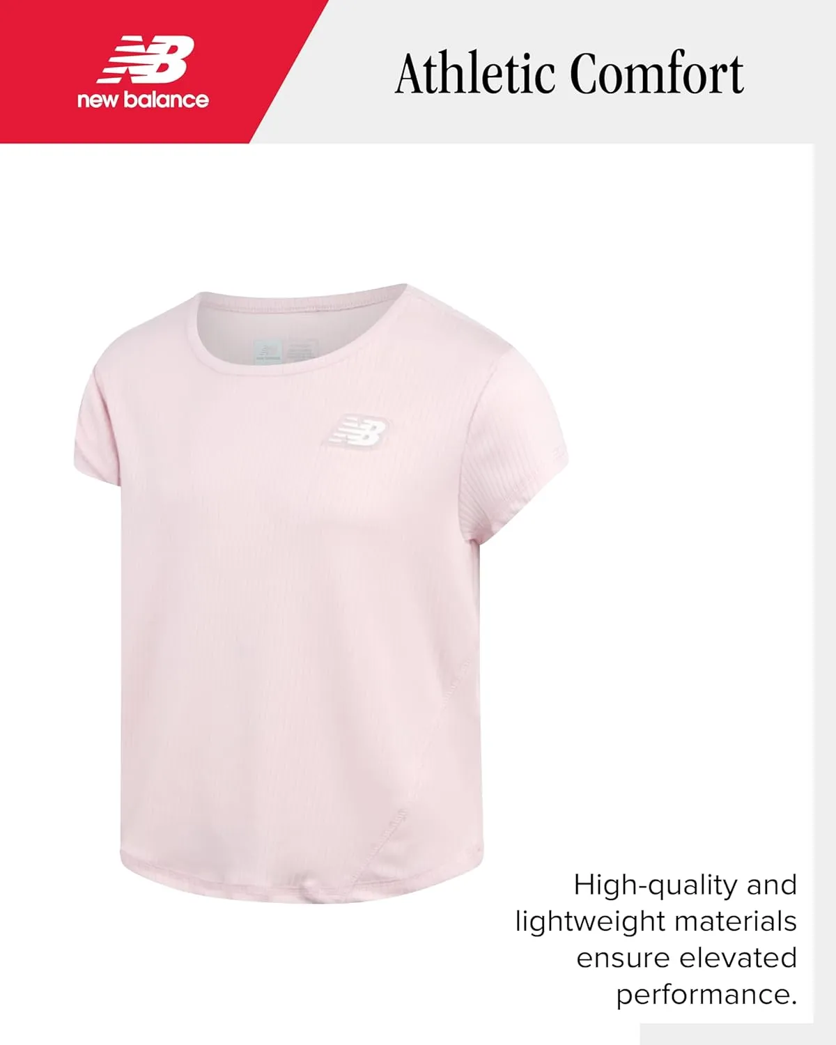 New Balance Girls' Skirt Set - 2 Piece Performance Short Sleeve T-Shirt and Skort (Size: 7-16)