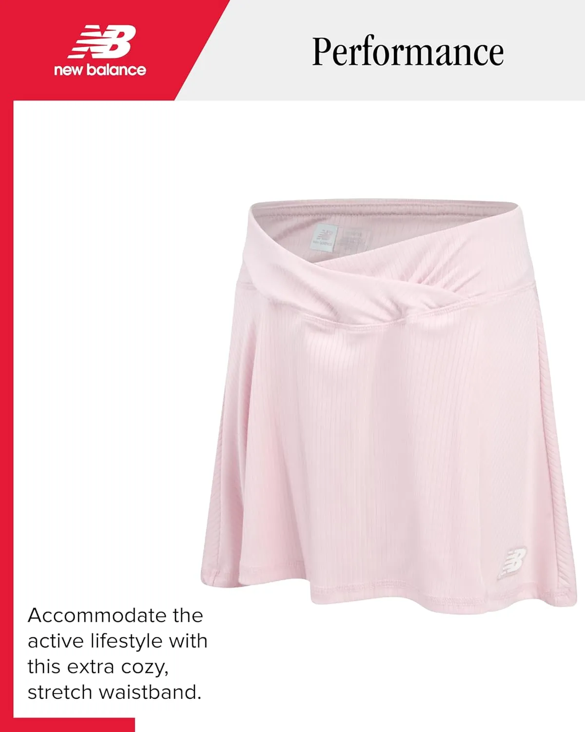 New Balance Girls' Skirt Set - 2 Piece Performance Short Sleeve T-Shirt and Skort (Size: 7-16)