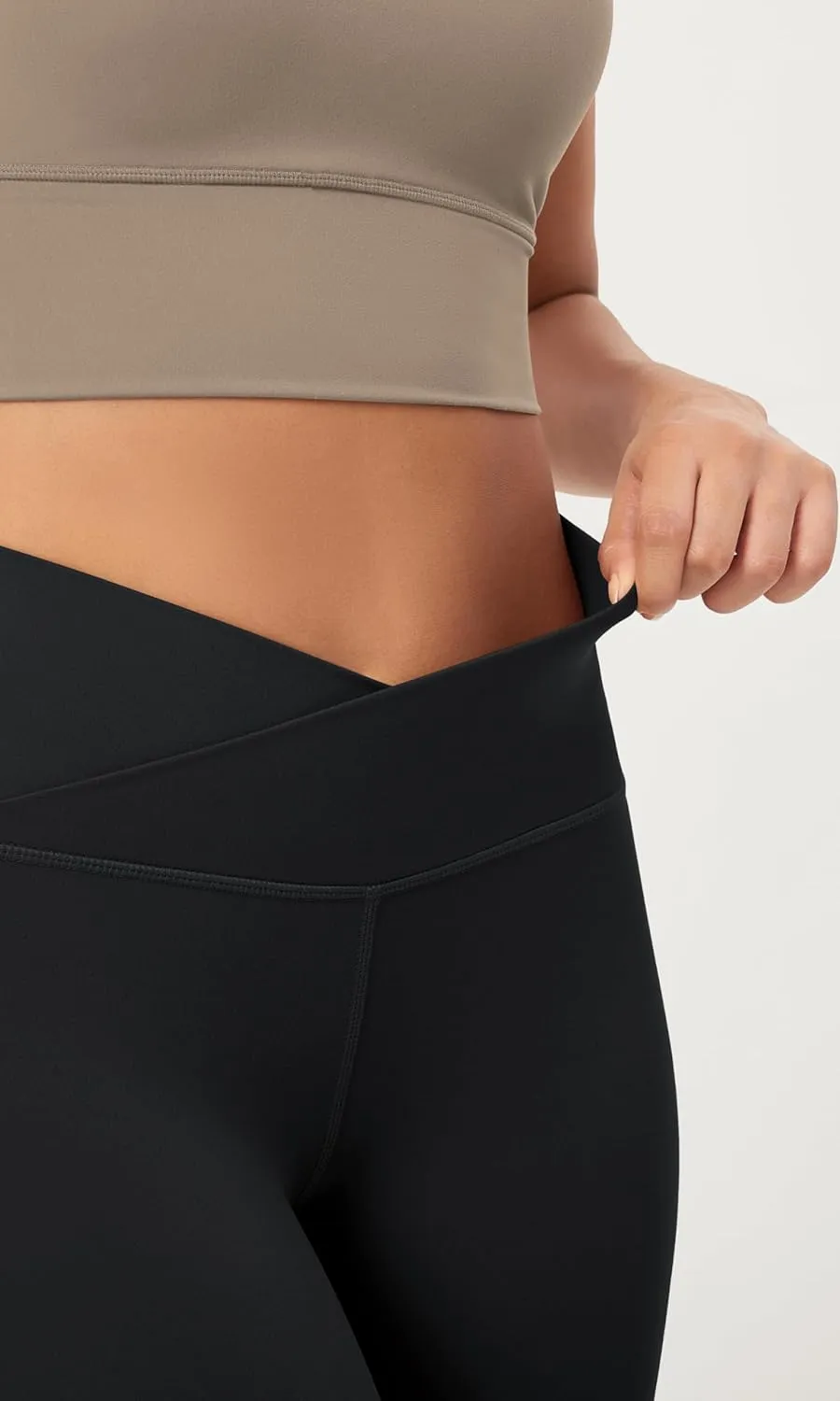 ODODOS 2 Pack Buttery Soft Cross Waist Leggings for Women, ODCLOUD 25" / 28" Crossover Lounge Yoga Pants