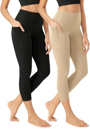 ODODOS ODCLOUD 2-Pack Buttery Soft Lounge Yoga Leggings with Pockets for Women 23" / 25" / 28" High Waist Yoga Pants