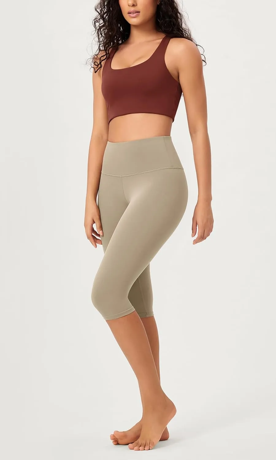 ODODOS ODCLOUD Buttery Soft Lounge Yoga Capris for Women, 14" / 19" / 21" High Waist Capri Leggings
