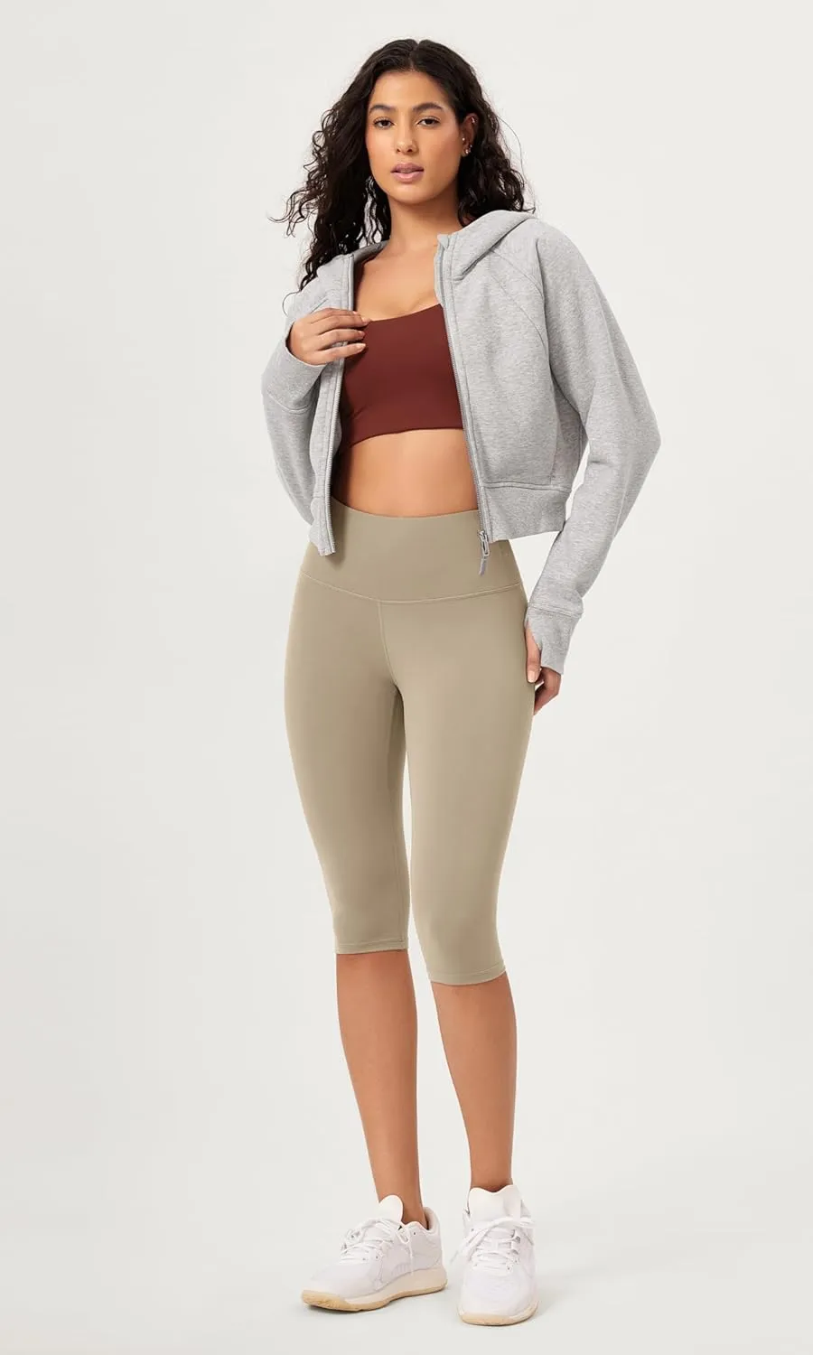 ODODOS ODCLOUD Buttery Soft Lounge Yoga Capris for Women, 14" / 19" / 21" High Waist Capri Leggings