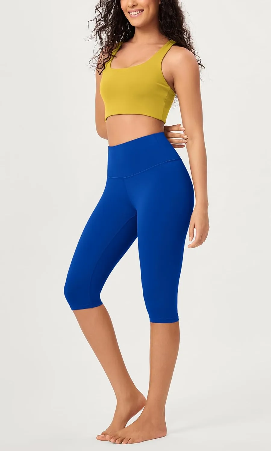 ODODOS ODCLOUD Buttery Soft Lounge Yoga Capris for Women, 14" / 19" / 21" High Waist Capri Leggings