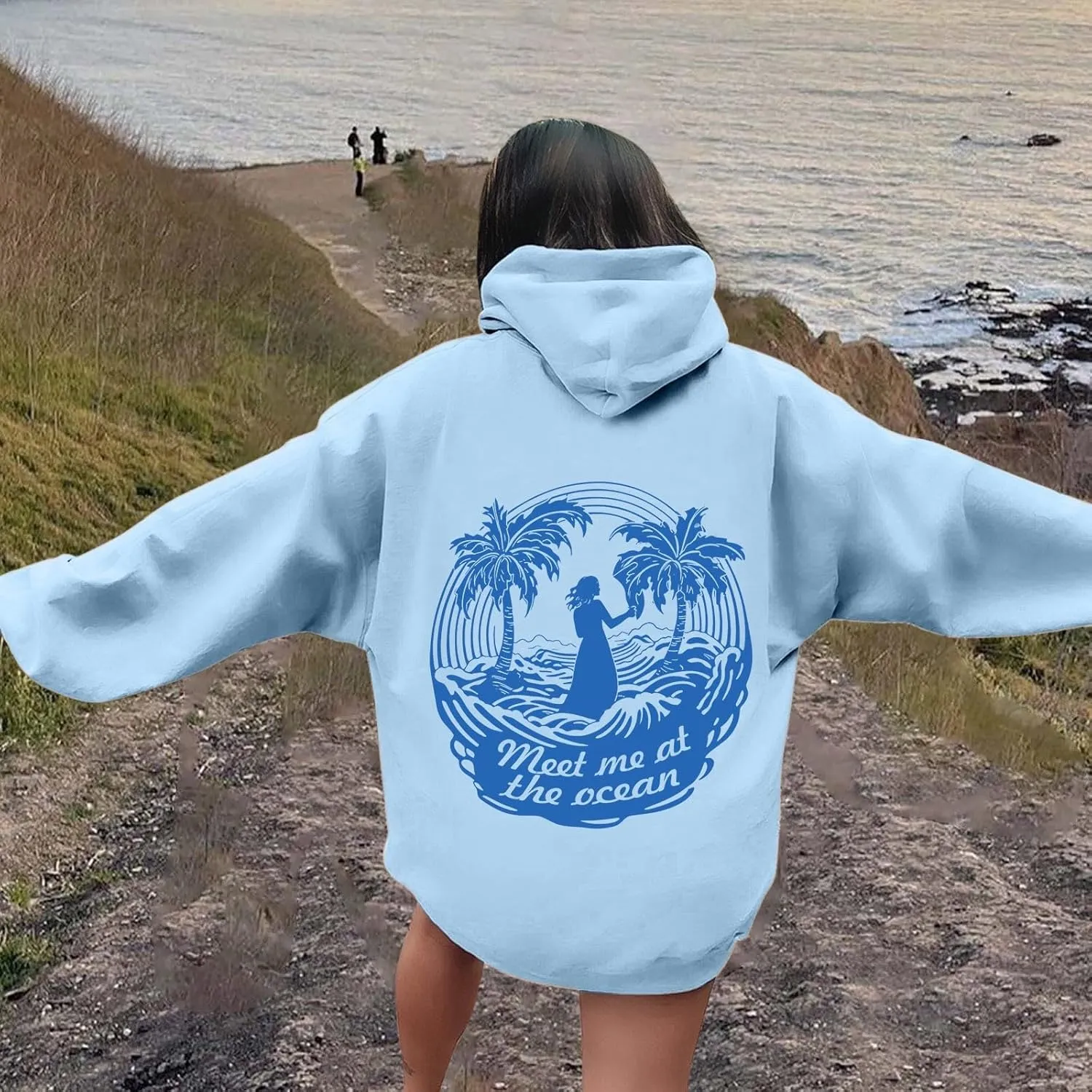 Oversized Sweatshirt for Women Oversized Pullover for Women Hoodies for Women Letter Print Hoodies Long Sleeved