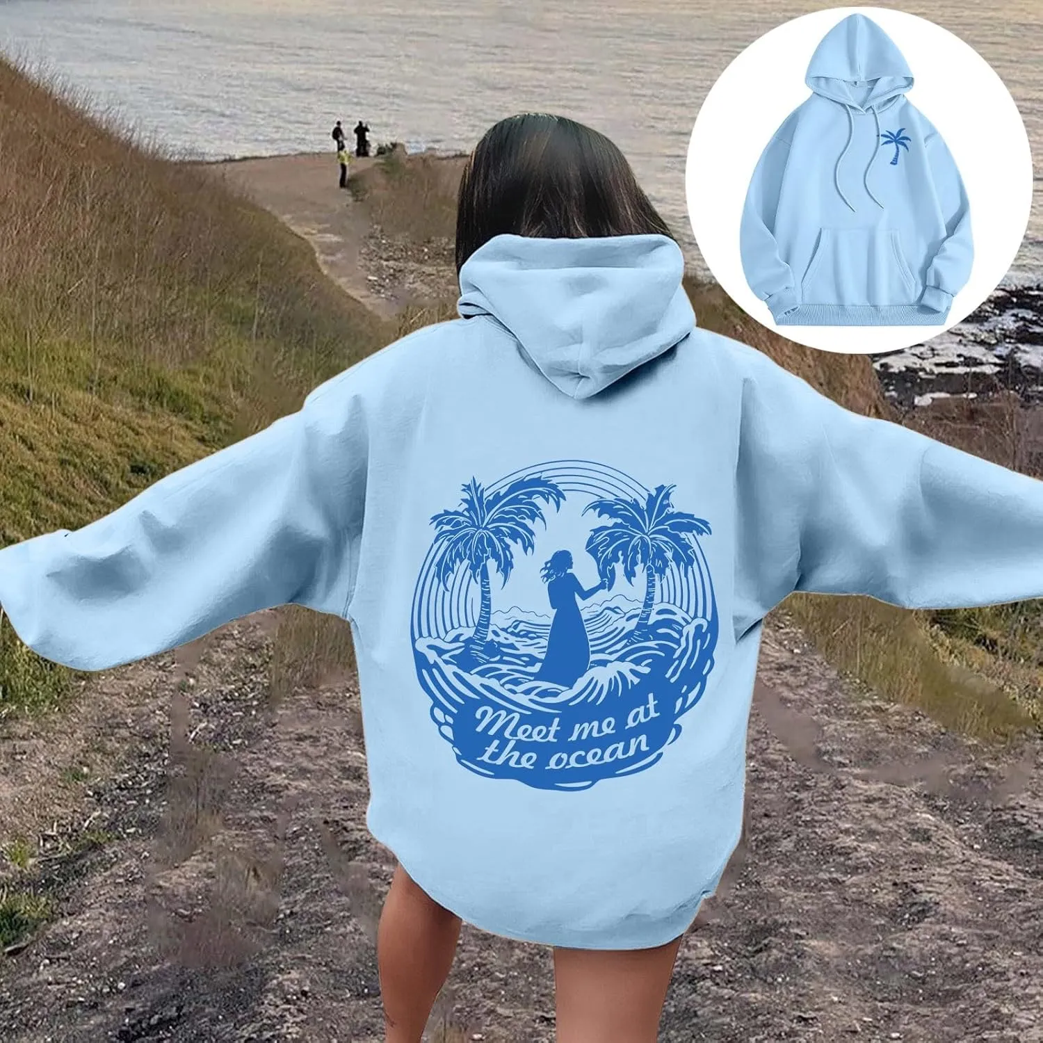 Oversized Sweatshirt for Women Oversized Pullover for Women Hoodies for Women Letter Print Hoodies Long Sleeved