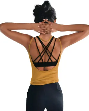 OYANUS Womens Summer Workout Tops Sexy Backless Yoga Shirts Open Back Activewear Running Sports Gym Tank Tops
