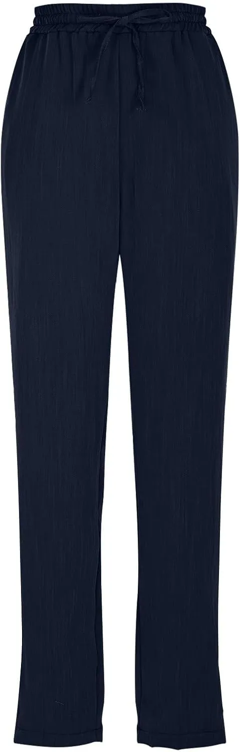 Pants for Women, Linen Peasant Pants Straight Leg Casual Breathable Women Flwoy