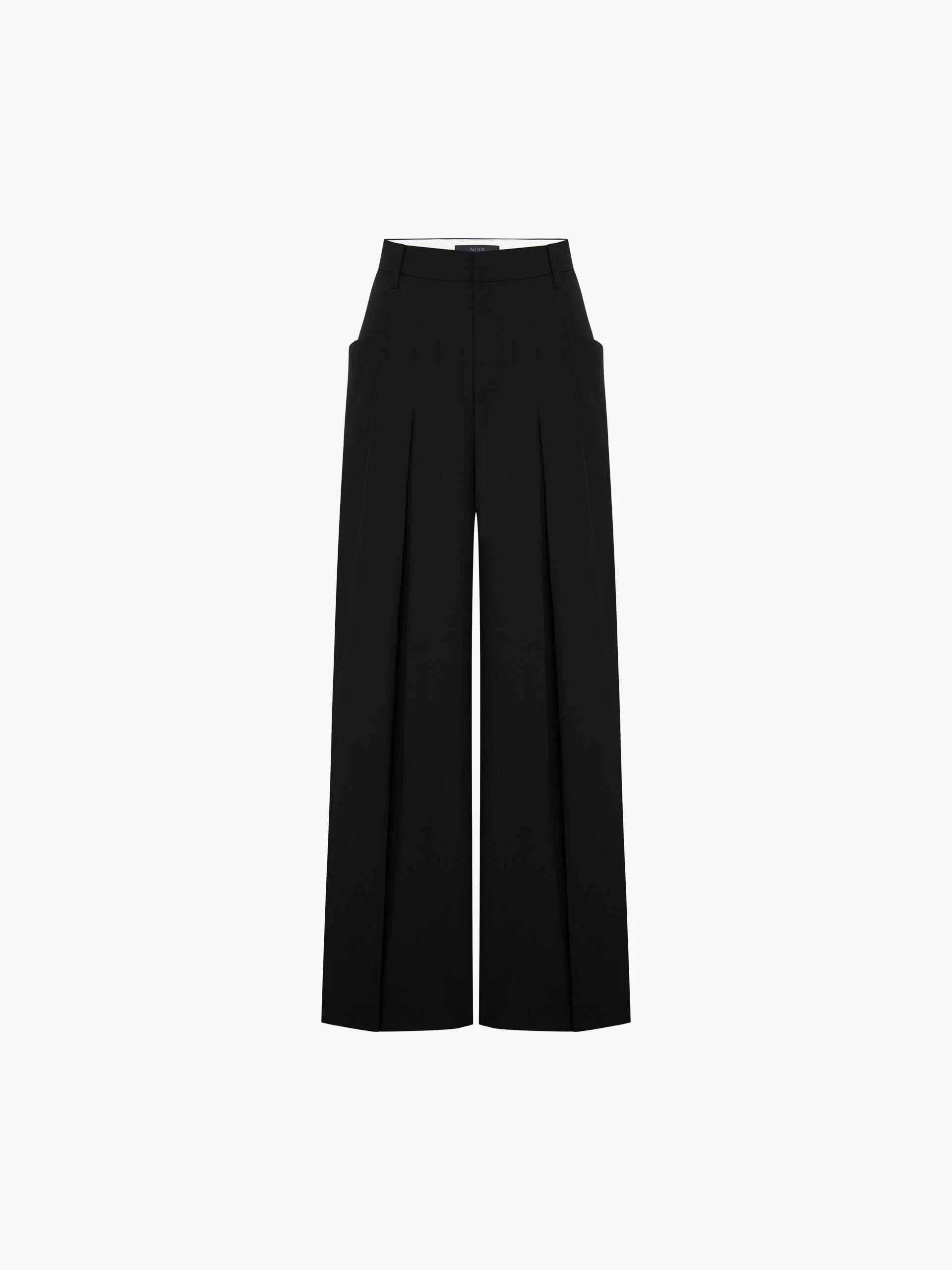 Pleated Detail Wide Leg Pants