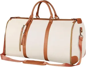 PU Leather Carry On Bag with Multiple Compartment Garment Bag for Business Trip