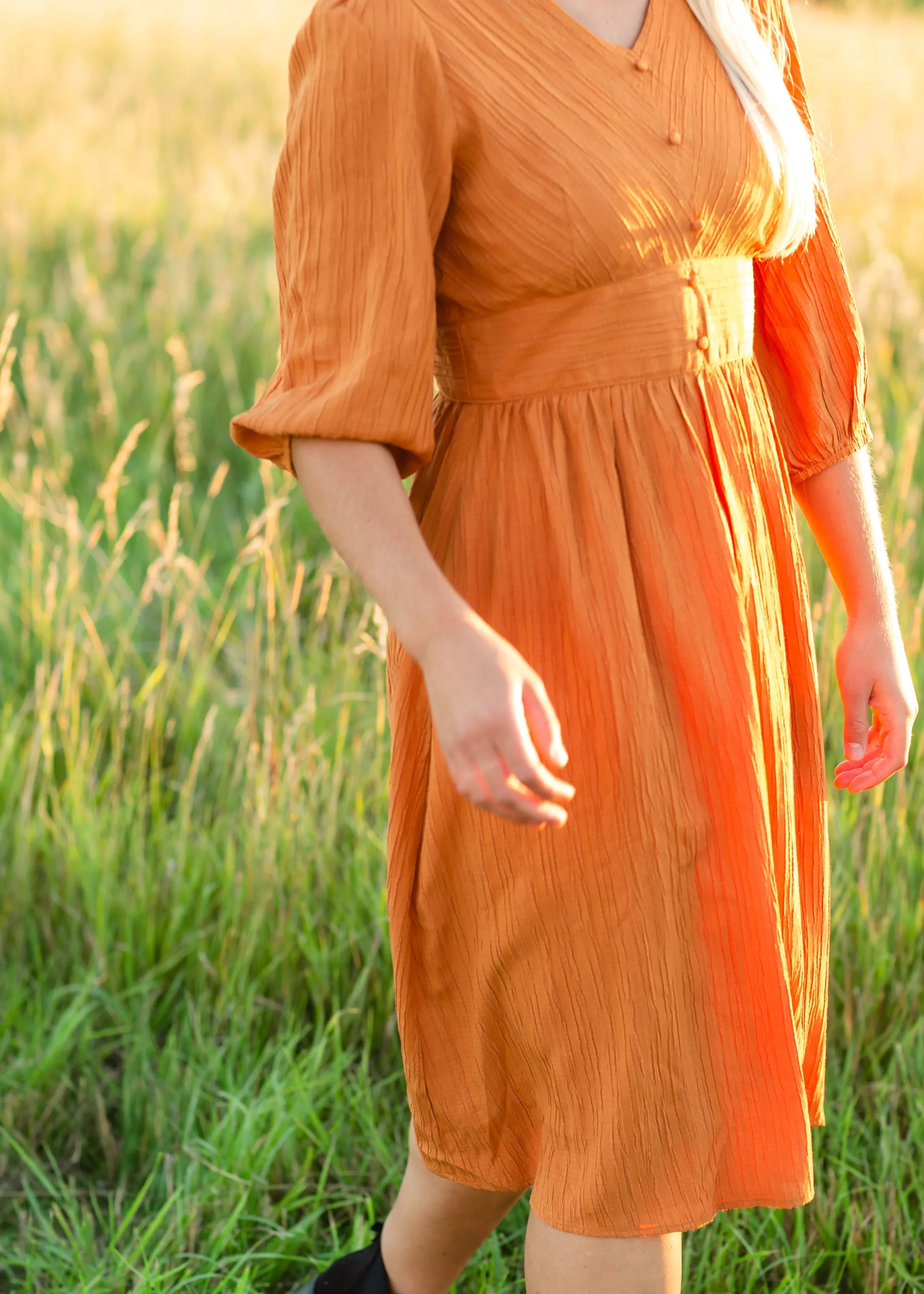 Pumpkin Spice Midi Dress - FINAL SALE