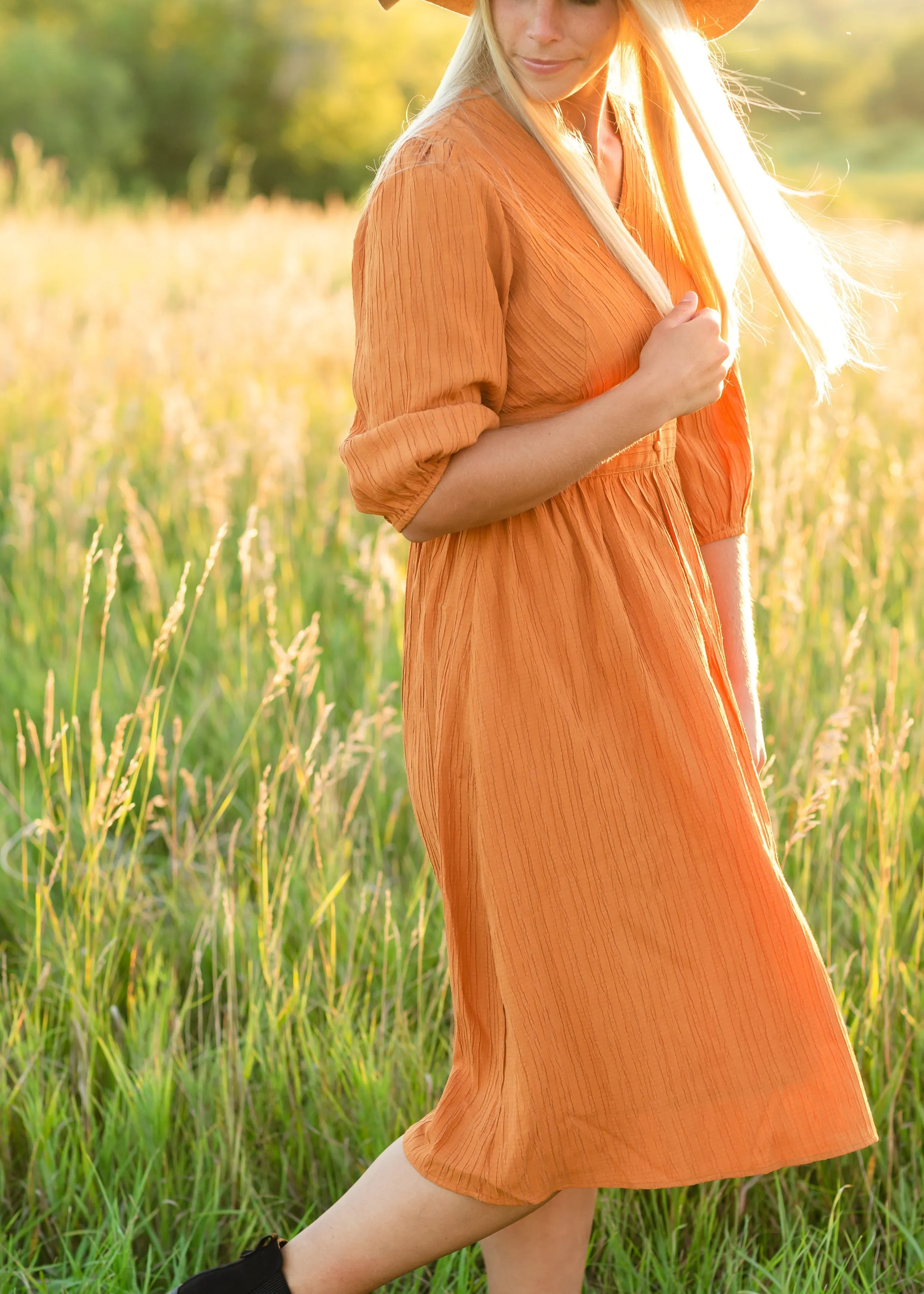 Pumpkin Spice Midi Dress - FINAL SALE