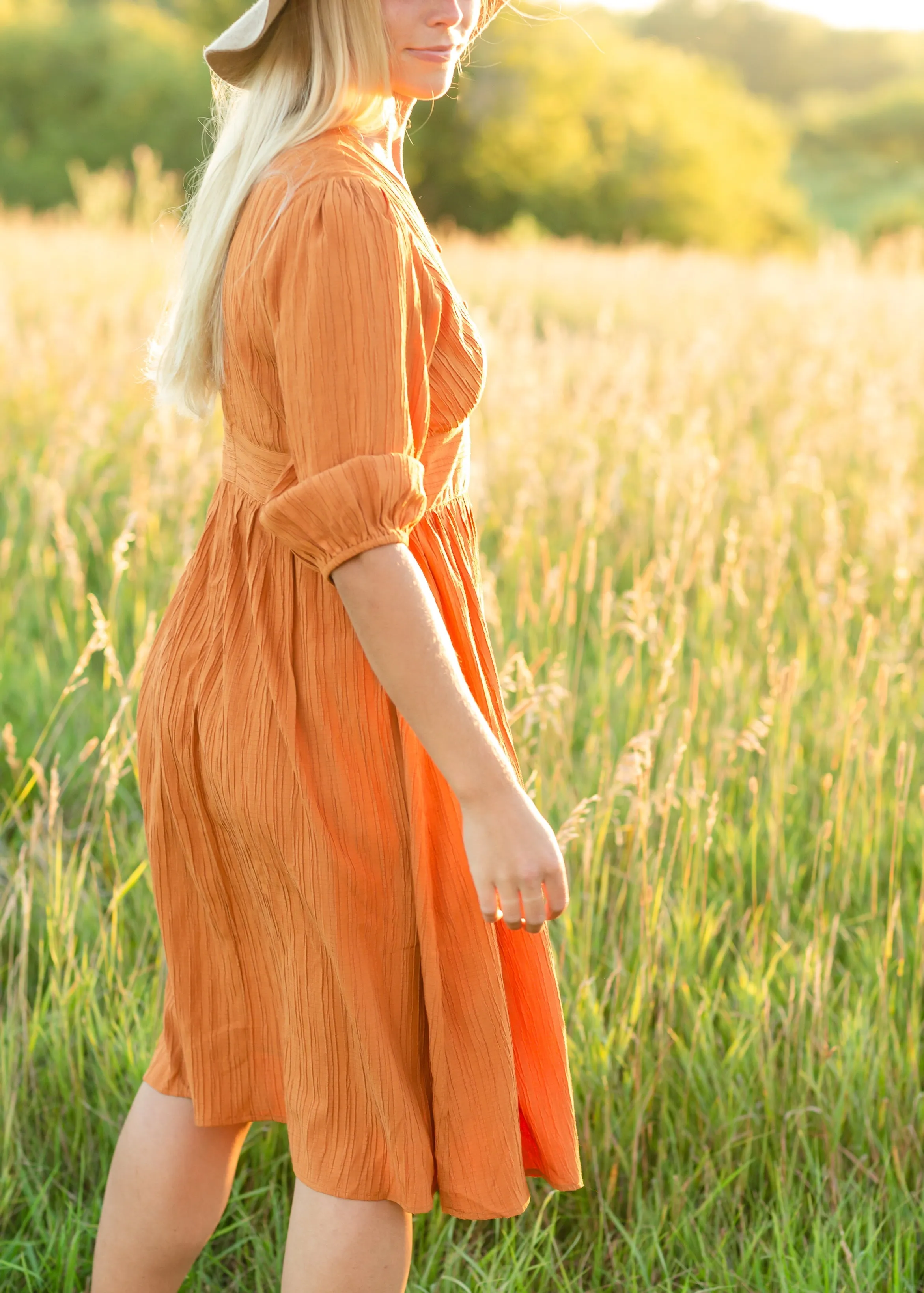 Pumpkin Spice Midi Dress - FINAL SALE